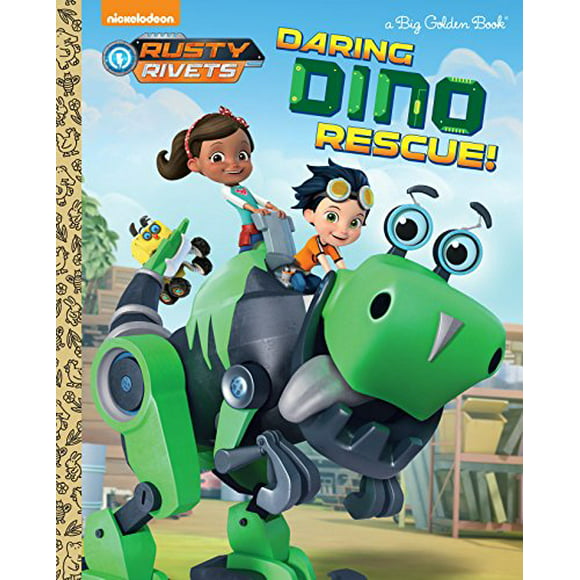 Pre-Owned Daring Dino Rescue!  Rusty Rivets Big Golden Book Hardcover Steve Behling