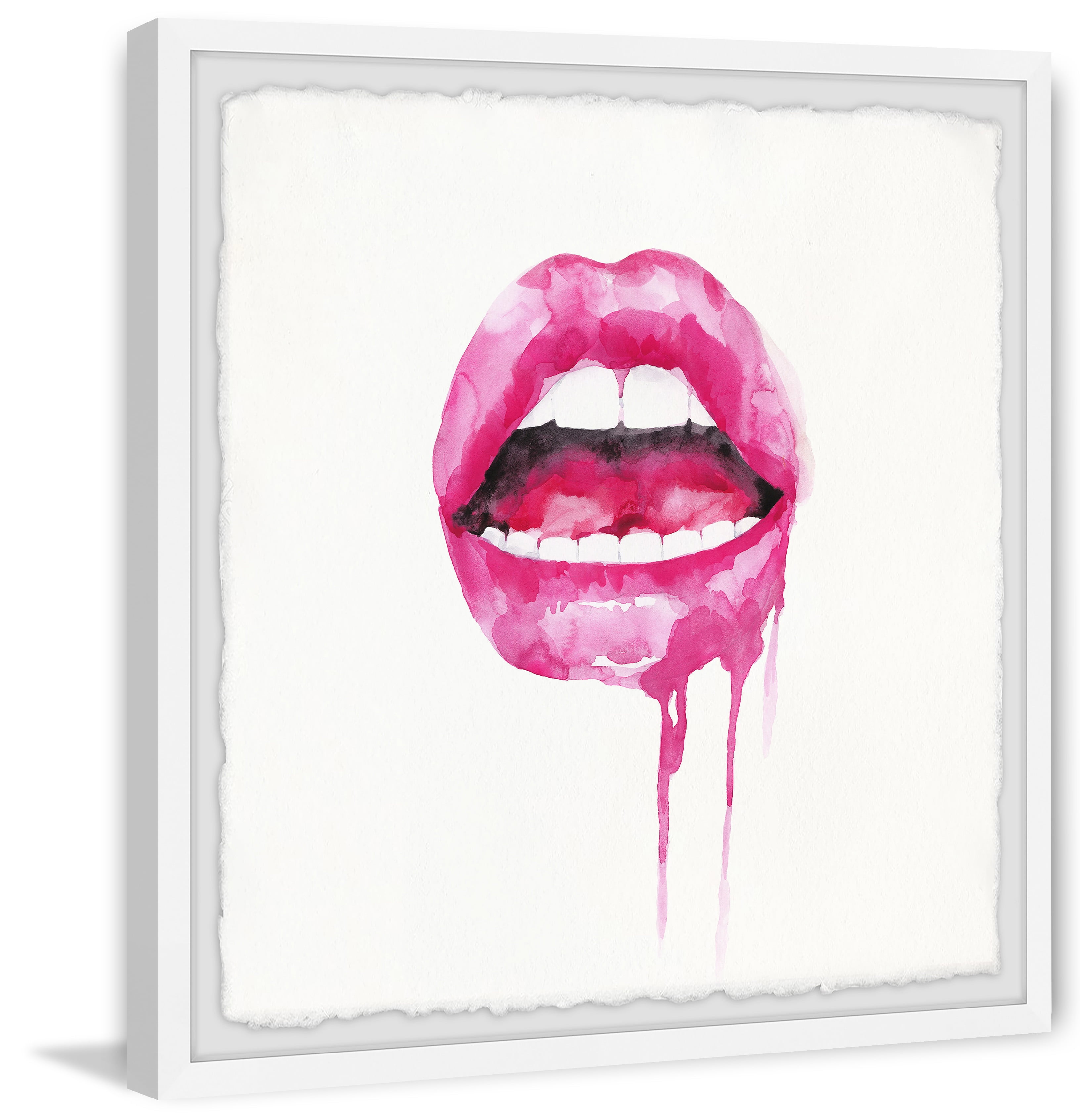 "Daring Lips" Framed Painting Print