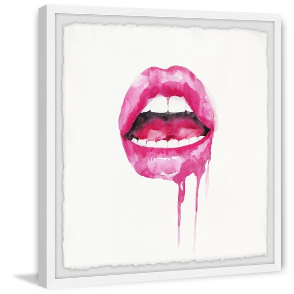 "Daring Lips" Framed Painting Print