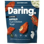 Daring Plant-Based Frozen Buffalo Chicken Breast Pieces, Vegan, 8 oz, 27 Count