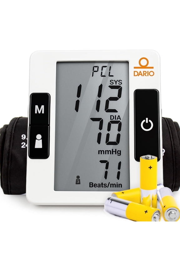 Upper Arm Blood Pressure Monitor, Bluetooth App, Large Cuff 9.4–17 in, Carrying Bag & Batteries