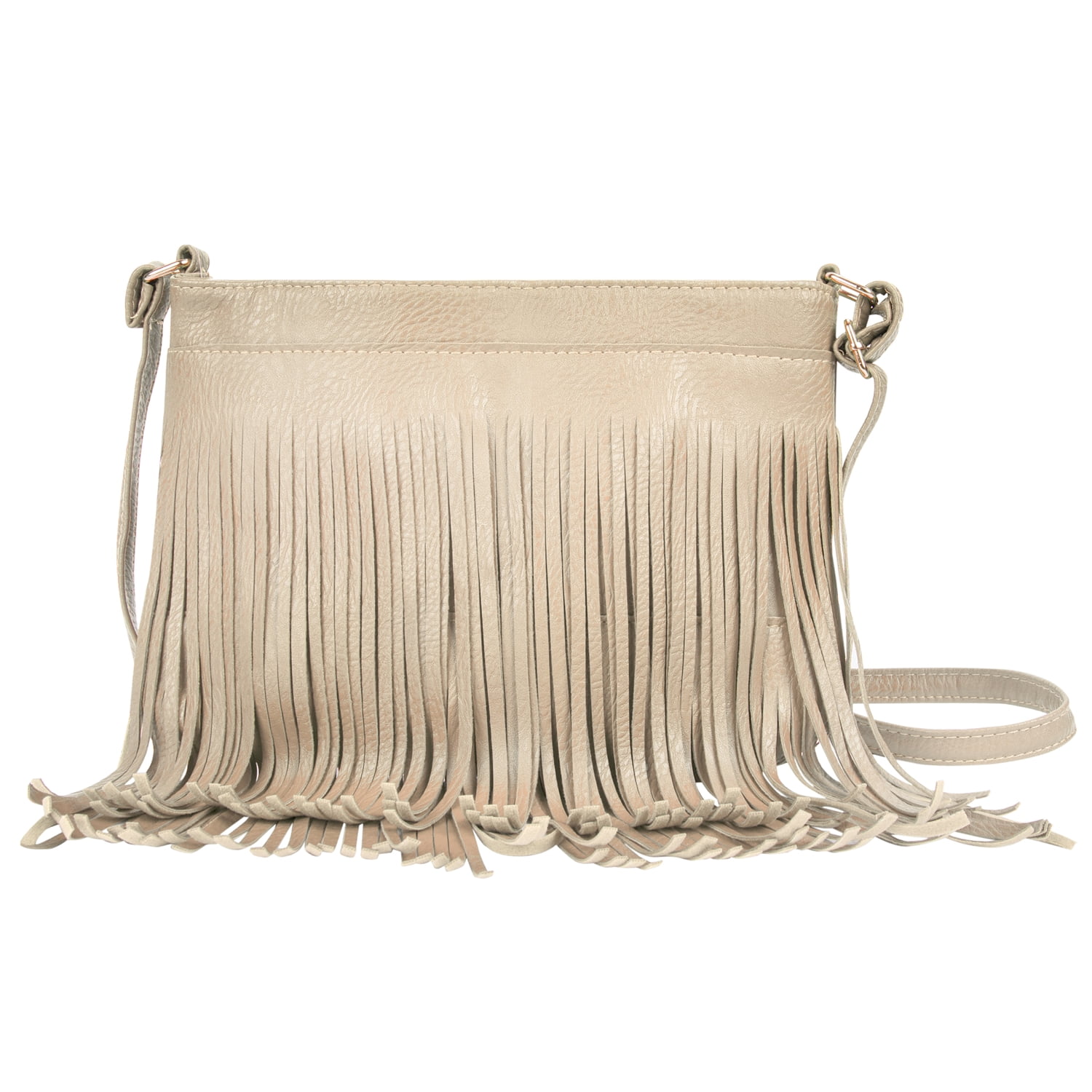 Dario Women's Faux Patent Leather Fringe Crossbody Purse with ...