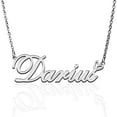 thumbnail image 1 of Darius Custom Name Necklace Customized Personalized Plated Name Necklace for Mother Daughter Friendship Women Valentine's Day Christmas Birthday New Year Silver, 1 of 7