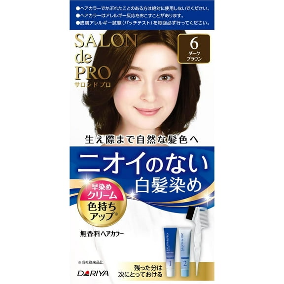 Dariya Salon De Pro Hair Color Hair Dye No Smell #6 Dark Brown