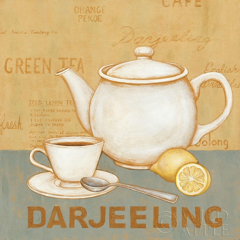Darjeeling Tea Teal Poster Print by David Carter Brown (24 x 24) # 37682 - image 1 of 1