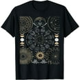 thumbnail image 1 of Dark Academia Aesthetic Astronomy Astrology Luna Moth Moon T-Shirt Black 4X-Large, 1 of 4