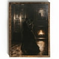 thumbnail image 1 of Dark Academia Couple Book Lover Decor Reader Vintage Library Art Library Wall Art Dark Cottagecore Victorian Wall Art, 16x24 UNFRAMED, 1 of 3