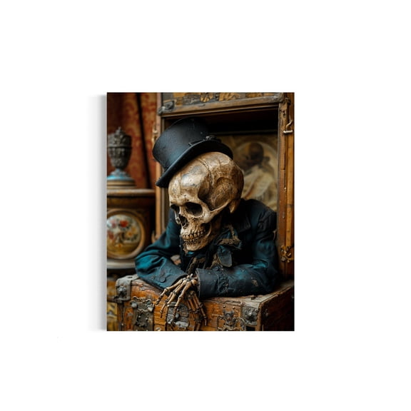 Dark Academia Decor, Moody Antique Head, Gothic Skull Art Print, Victorian Portrait, Vintage Macabre Anatomy Poster 113Rd 2126 UNFRAMED Poster, 8x12