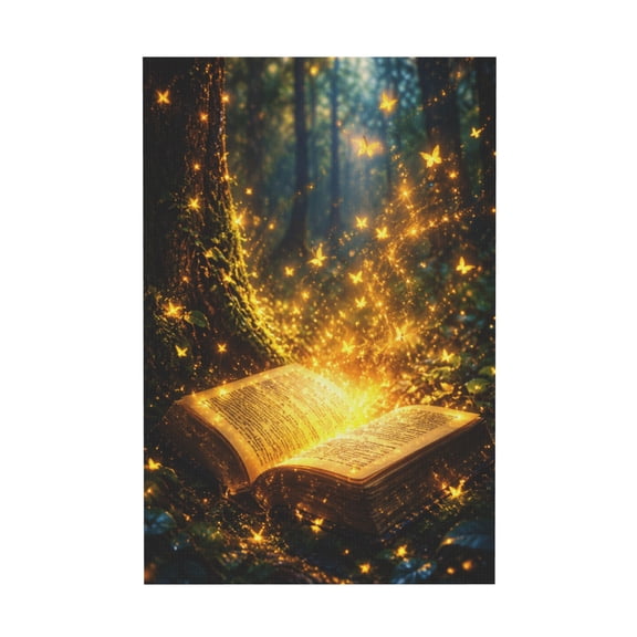 Dark Academia Magical Book Forest Canvas Wall Art For Bedroom Or Living Room 12*18in