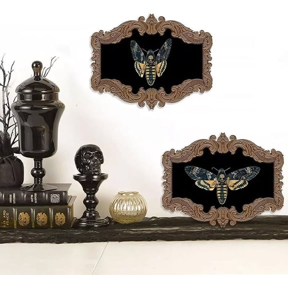 Dark Academia Moth Multicolor Hanging Lenticular Wall Art (11" x 14") Lenticular