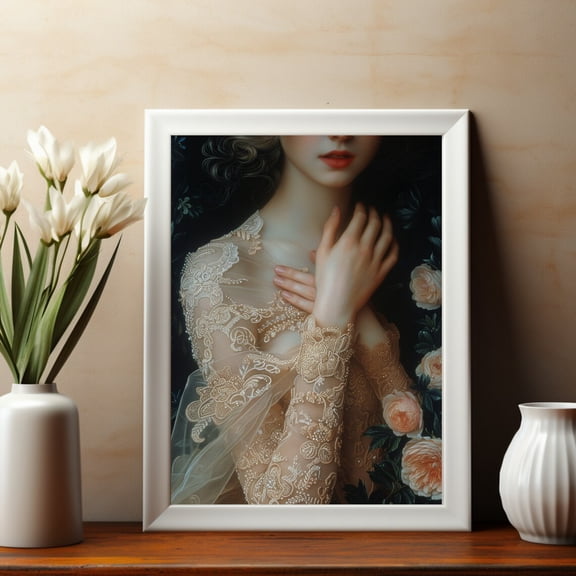 Dark Academia Wall Decor Victorian Poster Cottagecore Print Jane Austen Inspired Wall Art Elegant Retro Vibe Whimsy Gift For Classic Fan Wall Art, Modern Wall Decor, 12x18 UNFRAMED