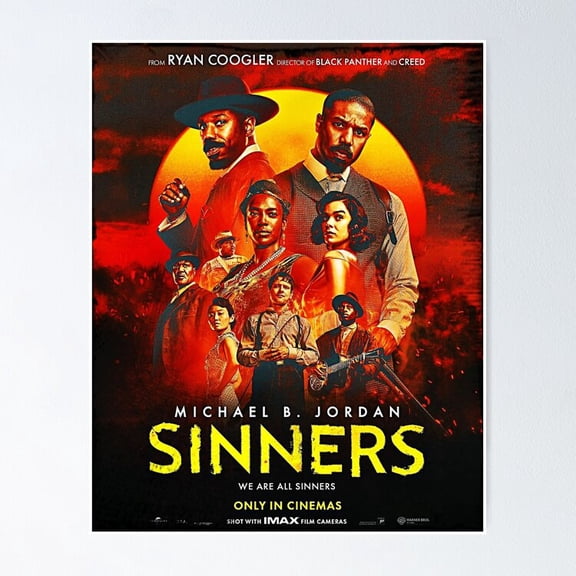 Dark Academy Sinners Gothic Text Typography Mystical Abstract Wall Art, Unframed Poster