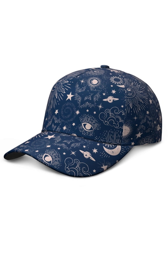 Dark Aesthetic Constellation Baseball Cap - Adjustable Snapback Gothic Hat for Teens & Adults