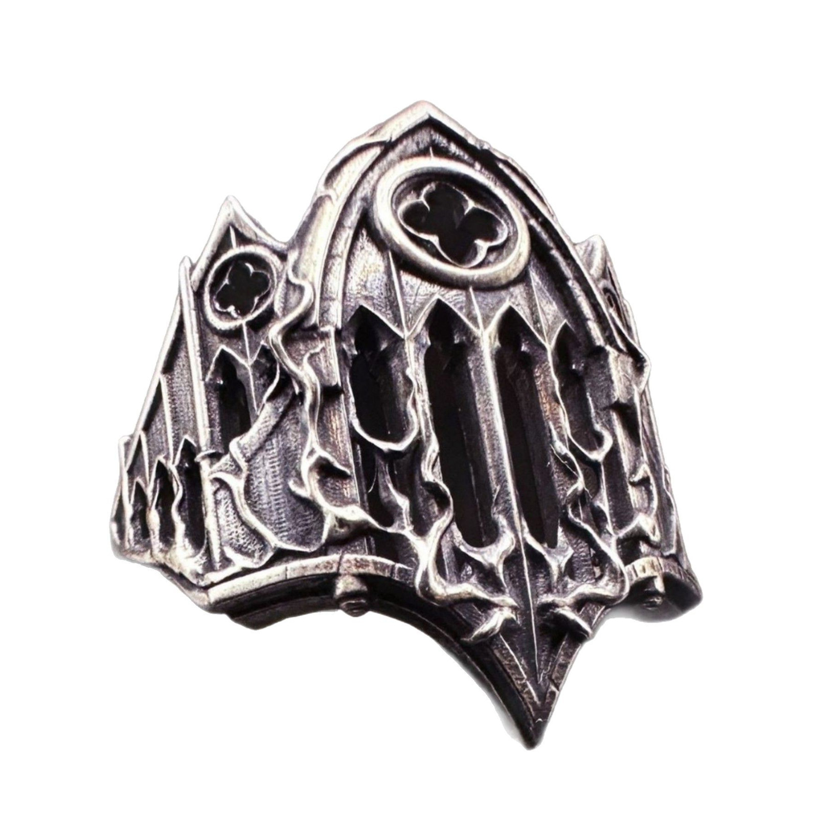 Openable Rings Dark Aesthetic Openable Rings Detailed Gothic Crossed And Cathedral ...