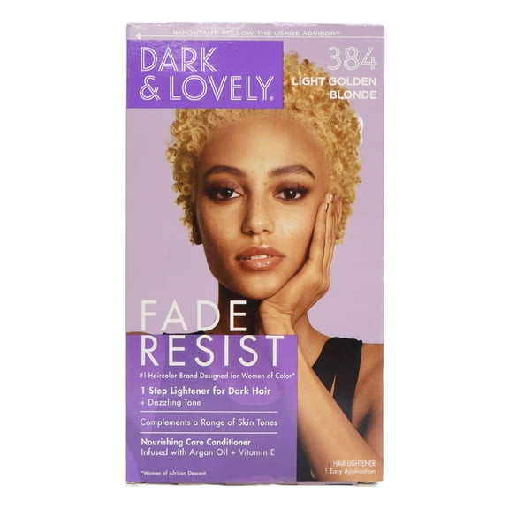 Dark And Lovely Fade Resist Hair Color, Light Golden Blonde, 384