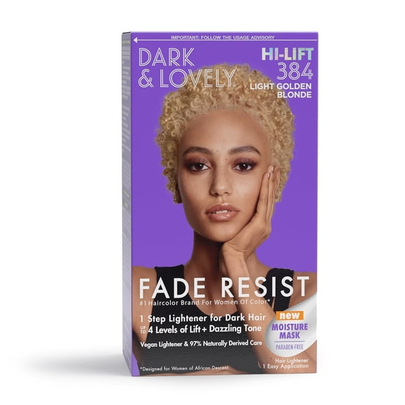 Dark And Lovely Fade Resist Hair Color, Light Golden Blonde, 384