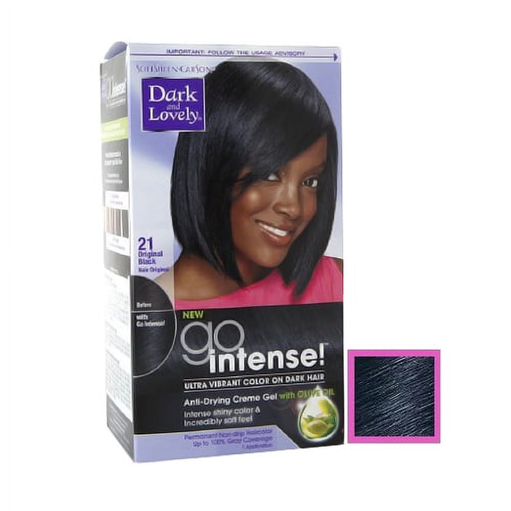 Dark And Lovely Go Intense Hair Color, Original Black - 1 Kit - Walmart.com