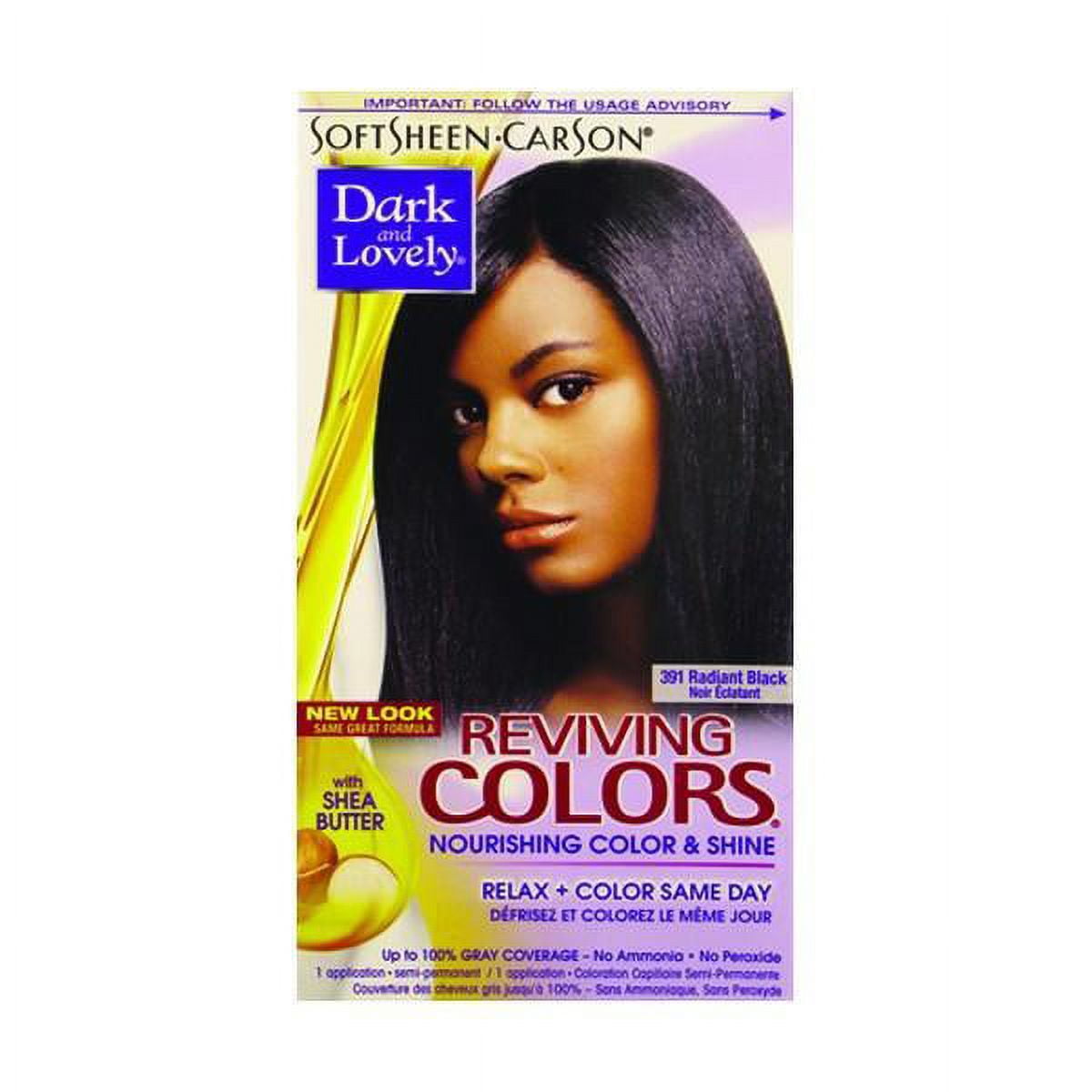 Dark And Lovely Reviving Hair Color Radiant Black - Walmart.com