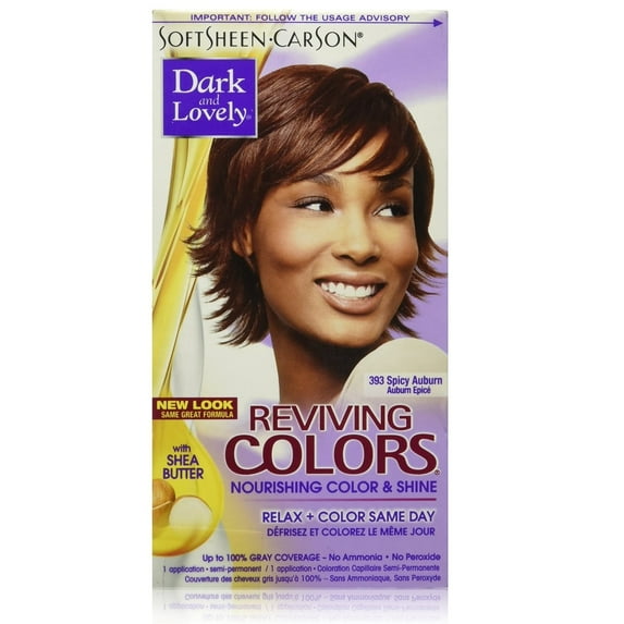 Dark And Lovely Reviving Hair Color Spiced Auburn,6 packs