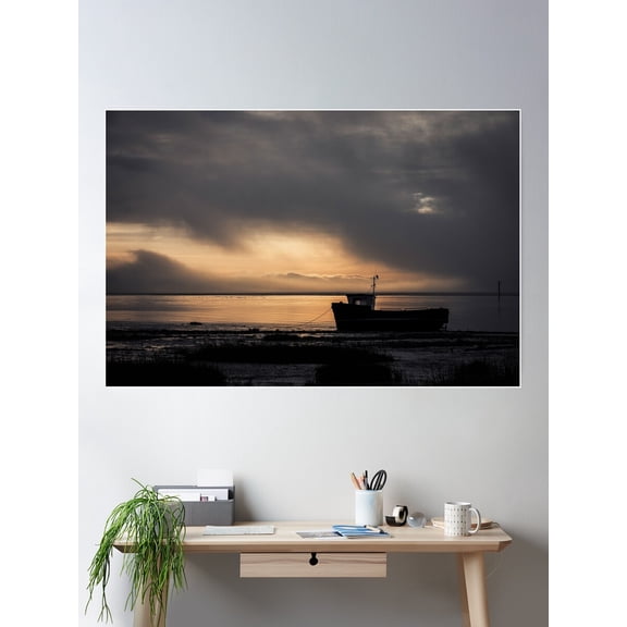 Dark And Moody Sunrise Poster Wall Art, Modern Wall Decor For Living Room Bedroom, 12x18 UNFRAMED