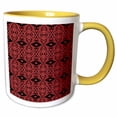 thumbnail image 1 of Dark Angel Tribal 2 Abstract Pattern Textile 11oz Two-Tone Yellow Mug mug-30740-8, 1 of 3