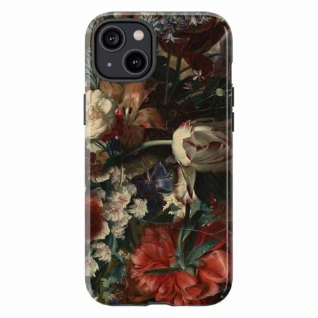 Dark Baroque Floral Phone Case, Dutch Master Vintage Flower Still Life Art Cover for iPhone 17 16 15 14 13 12 11 Plus Pro Max Mini