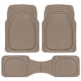 thumbnail image 1 of Dark Beige Car Floor Mats - Deep Dish Rubber Car Mats, All Weather Floor Liners for Cars SUV Trucks, Cute Automotive Floor Mats, 1 of 10