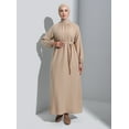 thumbnail image 1 of Dark Beige - Modest Dress - Refka, 1 of 5
