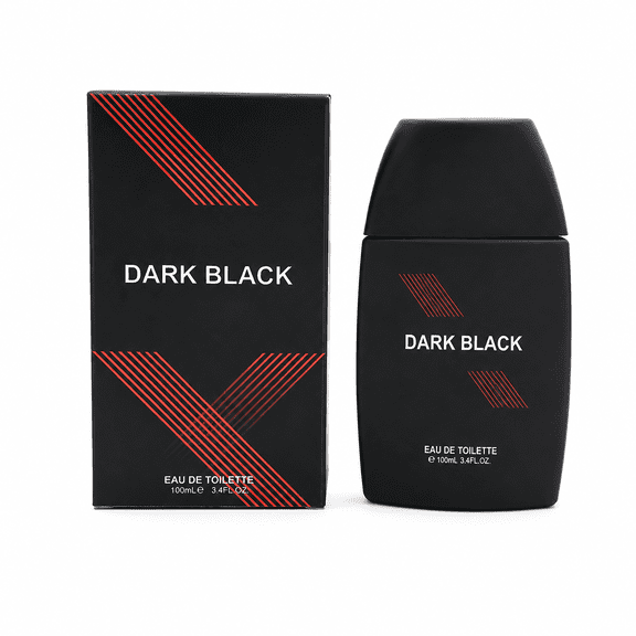Dark Black Eau de Toilette for Men, 3.4 fl oz / 100ml, Full-Size Mens Cologne Spray