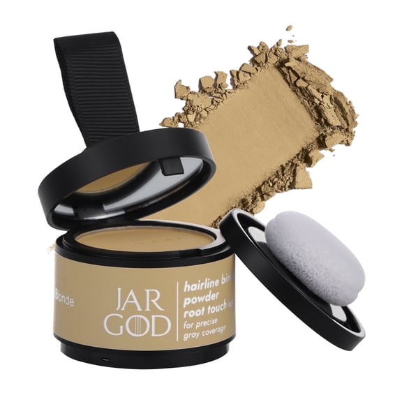 Dark Blonde Hairline Powder Root Touch-Up Temporary Concealing Powder for Women & Men, Instant Gray Coveragey, 4g by Jargod