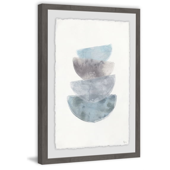 Dark Blotches Framed Painting Print