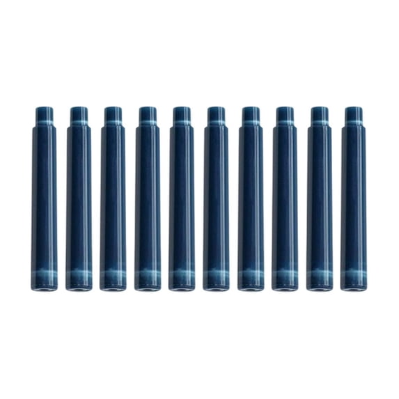 Dark Blue 10 Pack 3.4Mm Replaceable Ink Cartridge Thermal Erasable Pen Refill For Fountain Pen Plastic 2.0X0.2 Inches Dark Blue