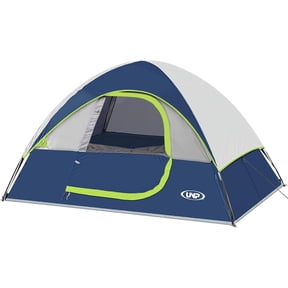 Dark Blue 2-Person Portable Dome Tent with Rainfly, Waterproof and Windproof