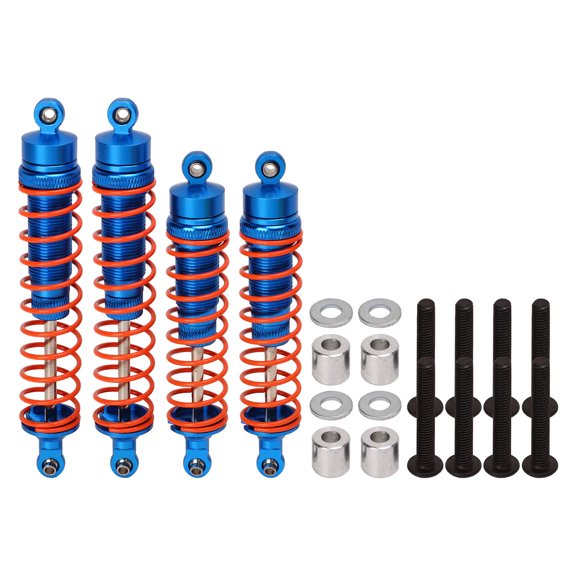 Dark Blue 4-Piece Aluminum Alloy Shock Absorbers for Traxxas Slash 1/10 Scale RC Short Course Truck