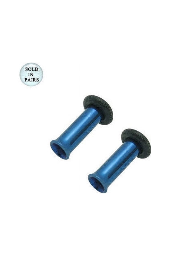 Dark Blue Anodized Titanium Tunnel Eyelet Plug - 8 Gauge