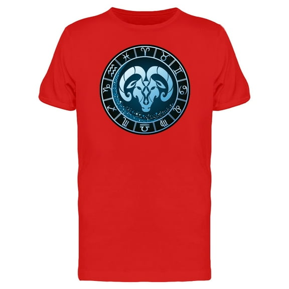 Dark Blue Aries Frame T-Shirt Men -Image by Shutterstock, Male x-Large