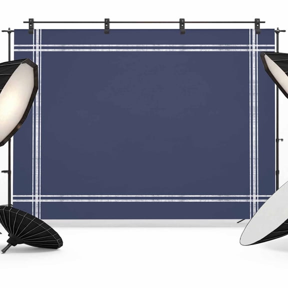 Dark Blue Backdrop for Photography, Solid Color Photo Backdrop Portrait Background Party Banner Photo Backgrounds for Studio Booth Props, 12x8ft