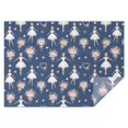 thumbnail image 1 of Dark Blue Ballerina Flower Pattern Rectangle Tablecloth 60"x84",Waterproof Polyester Rectangle Table Cloth, Wipeable Spillproof Polyester Tablecloth for Dining, Camping, Indoor and Outdoor, 1 of 5
