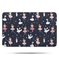thumbnail image 1 of Dark Blue Ballerina Princess Pattern Bathroom Rugs Mat,Non Slip Microfiber Bathroom Rug,Rubber Backing,Soft Bathroom Mats for Bathroom Floor,Tub and Shower,17x27in(43x68cm), 1 of 5