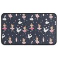 thumbnail image 1 of Dark Blue Ballerina Princess Pattern Door Rugs,Washable Non Slip Door Mats Indoor,Decorative Door Mats,Entry Mat Indoor for Entrance,Bedroom,Kitchen,Bathroom,30"x17", 1 of 6
