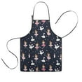 thumbnail image 1 of Dark Blue Ballerina Princess Pattern Kids Aprons for Girls and Boys,Adjustable Neck Strap Toddler Aprons for Kids Cooking Baking, 1 of 7