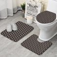 thumbnail image 1 of Dark Blue Bigfoot Pattern Bathroom Rugs Sets 3 Piece,Toilet Cover Set,Absorbent Non Slip Bathroom Mats Sets with U-Shaped Contour Rug Toilet Rug Set, 1 of 5