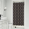 thumbnail image 1 of Dark Blue Bigfoot Pattern Shower Curtain 36"x72" ,Bathroom Decorative Shower Curtains Set with 12 Hooks,Modern Waterproof Washable Shower Curtain, 1 of 6