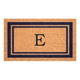 thumbnail image 1 of Dark Blue Border Monogram Doormat (Letter E), 1 of 6