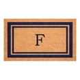 thumbnail image 1 of Dark Blue Border Monogram Doormat (Letter F), 1 of 6