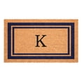 thumbnail image 1 of Dark Blue Border Monogram Doormat (Letter K), 1 of 6