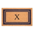 thumbnail image 1 of Dark Blue Border Monogram Doormat (Letter X), 1 of 6