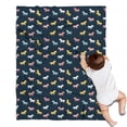 thumbnail image 1 of Dark Blue Cartoon Unicorn Pattern Blanket,Comfortable Soft Flannel Throw Blanket,All Season,Warm Lightweight Blankets for Sofa Bed Couch Living Room Chair,30"x40", 1 of 4