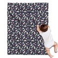 thumbnail image 1 of Dark Blue Cartoon Unicorn Pattern Blanket,Comfortable Soft Flannel Throw Blanket,All Season,Warm Lightweight Blankets for Sofa Bed Couch Living Room Chair,30"x40", 1 of 4