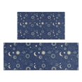 thumbnail image 1 of Dark Blue Celestial Pattern Kitchen Rugs Sets Of 2,Anti Fatigue Kitchen Mat Rugs Non Slip Washable,Decorative Kitchen Floor Mats for Kitchen,Sink,Laundry,17"x30"+17"x47", 1 of 7